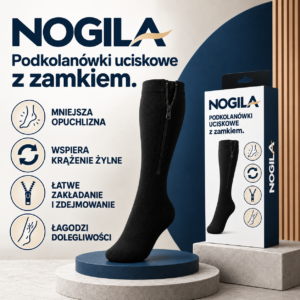 NOGILA podkolanówki uciskowe na zamek